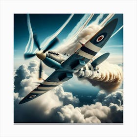 Spitfire In Flight 2 Canvas Print
