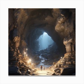 Cave In The Mountains Canvas Print
