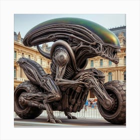 Alien Motorcycle 1 Canvas Print