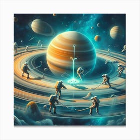 Saturn Hockey Canvas Print