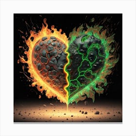 Heart Of Fire Canvas Print