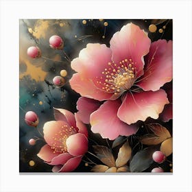 Pink Flowers 3 Canvas Print