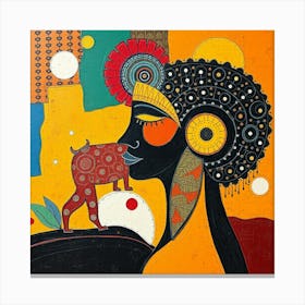 Woman With A Cow Canvas Print