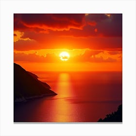 Sunset In Croatia Canvas Print