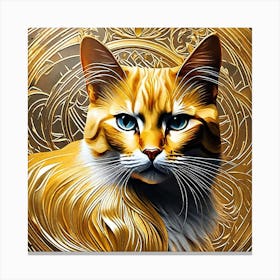 Golden Cat 7 Canvas Print