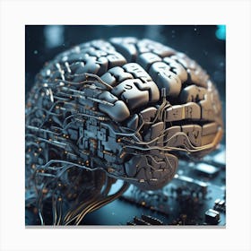 Artificial Intelligence Brain 60 Canvas Print