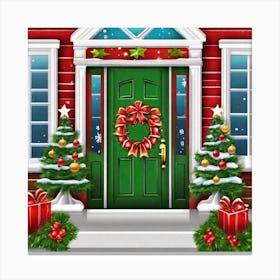 Christmas Door 9 Canvas Print