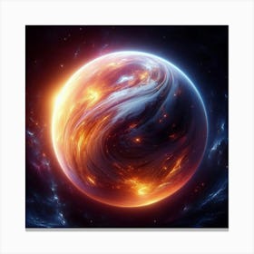 Earth In Space 1 Canvas Print