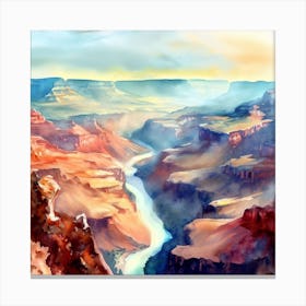 Grand Canyon Watercolor Painting 2 Canvas Print