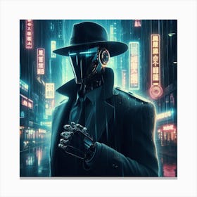 Cyberman In Hat Canvas Print