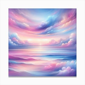 Sunset With Clouds Canvas Print