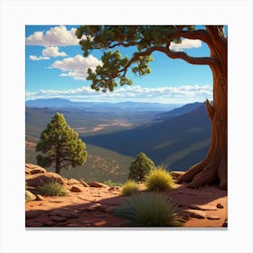 Tree In The Desert Canvas Print