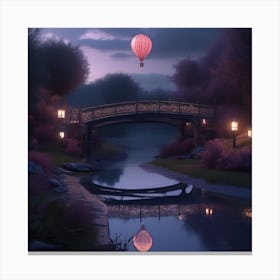 Hot Air Balloons Landscape 15 Canvas Print