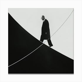 Man Walking Down The Street Canvas Print