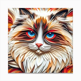 Feline Cat Creative Artwork Illustration 170 Canvas Print