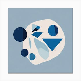 Abstract Blue Shapes Canvas Print