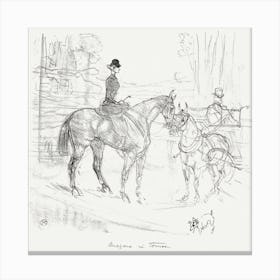 Horsewoman And Cart (1899), Henri de Toulouse-Lautrec Canvas Print