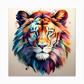 Colorful Tiger Head 1 Canvas Print