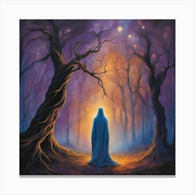 Ghostly Figure In The Woods 1 Canvas Print