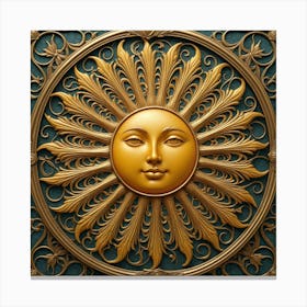 Sun Face 1 Canvas Print