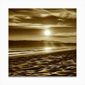 Sunset On The Beach 1003 Canvas Print