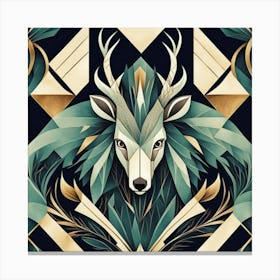 Deer Head Canvas Print