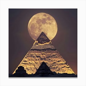 Full Moon Over Pyramids Canvas Print