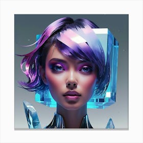 Futuristic Girl Canvas Print