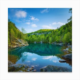 Lake In The Woods Canvas Print