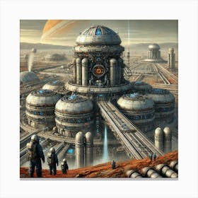 Venusian Enclave Terraforming Hubs Design Converted Canvas Print