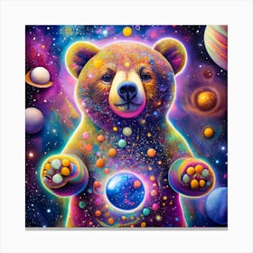 Psychedelic Bear Canvas Print