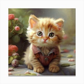 Cute little cat Canvas Print