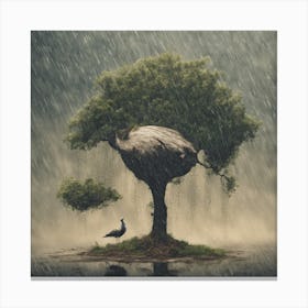 Bird In A Tree Canvas Print