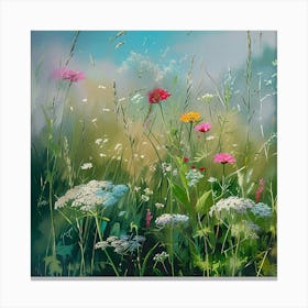 Celestial Blue in Summer Grass 2 Canvas Print