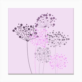 Dandelions Botanical Drawing Background Plants Canvas Print