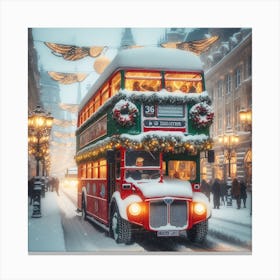 Christmas tourbussen 1 Canvas Print
