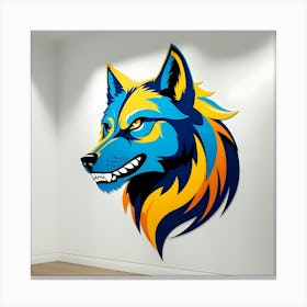 Wolf Head Wall Decal 1 Canvas Print