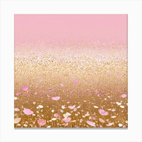 Pink Poppy Field astratto Canvas Print