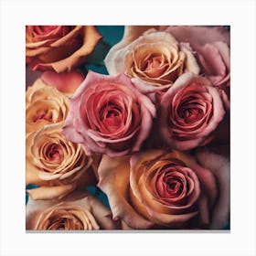 Pink Roses Canvas Print