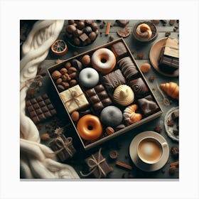Chocolates In A Box Canvas Print