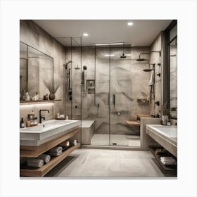 Modern Bathroom art Canvas Print