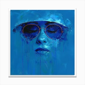 Blue Rain Canvas Print