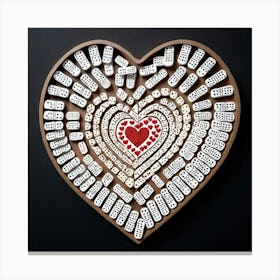 Domino Heart Canvas Print