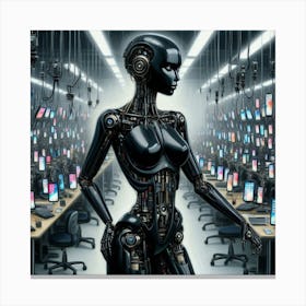 Robot Woman 4 Canvas Print