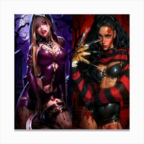 Two Vampires Canvas Print