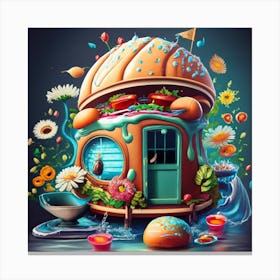 Burger House Canvas Print