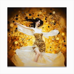 Dancing Queen - Golden Dancer Canvas Print