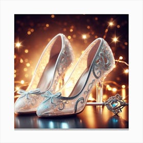 Cinderella Shoes Canvas Print