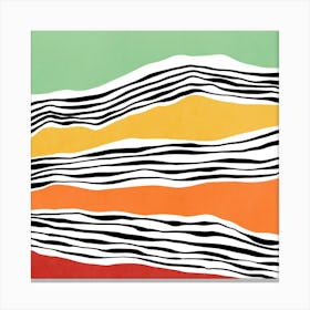 Modern Irregular Stripes 6 Canvas Print