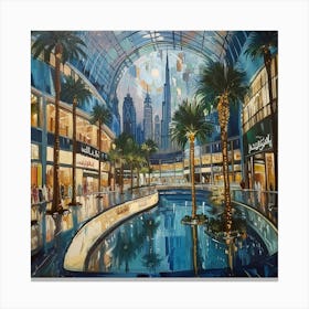 Dubai Mall At Night Canvas Print